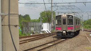 JR浪岡駅　奥羽本線 秋田行き到着【701系・652M】　※215系　2021.05.25