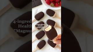 4-ingredient Healthy ”Magnums”🤩 #healthydesserts #healthyicecream #healthyrecipes #easyrecipes