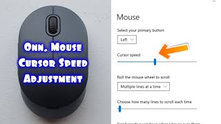 Onn. Mouse DPI Settings (Mouse Cursor Speed)