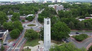 Flying Above North Carolina State University - (4K Drone Footage of NCSU Main Campus)