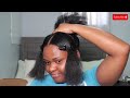 how to do a sleek bun ponytail tutorial on natural hair