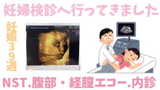 【妊婦検診】NST・腹部・経膣エコー動画 / 内診グリグリ / 妊娠39週 / 正産期 / 妊娠後期 臨月【産婦人科】