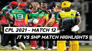 CPL 2021 Match 12 Highlights | JT vs SNP Highlights | JT vs SNP 2021 Match Highlights