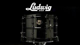 Ludwig 14'' x 8'' Black Magic Beaded Brass Snare Drum | Gear4music demo