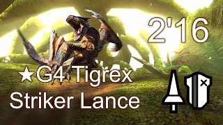 MHGU/MHXX - ★G4 Tigrex 2'16 Striker Lance / 轟竜の軌跡を追いかけて　ティガレックス　ストライカーランス