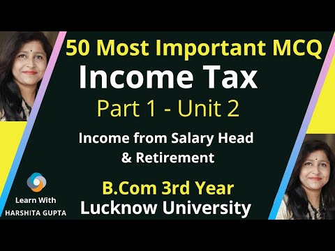 Income Tax MCQ | Most Important MCQ Of Income Tax | BCom 3rd Year ...