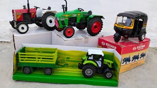 Mini Dj Tractor Loading At-My New Eicher 5660 \u0026 jungle Trolley with diecast metal Asmr unboxing