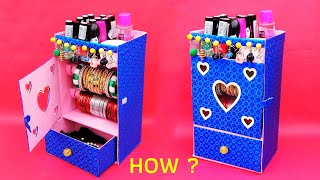 How to make Bangle Stand from waste shoebox | Best out of waste | DIY jewellery organizer