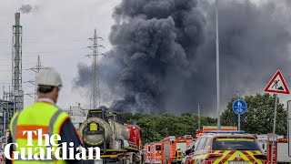 Smoke rises from site of explosion at German chemicals site