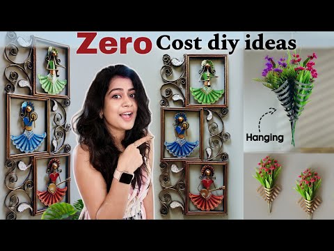 3 UNIQUE & Easy Best out of waste Metal Wall hanging DIY ideas for Home decor Hanging planter diy