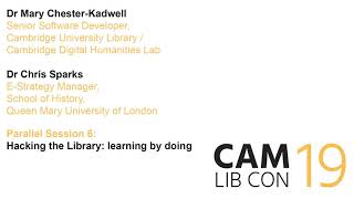 Hacking the Library: learning by doing (audio only)