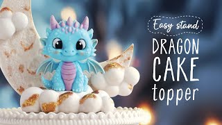 Make This Cute Dragon Cake Topper To Decorate A Stunning Fantasy Cake