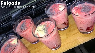 Falooda - Refreshing Cold Beverage - Restaurant Style Falooda -By Iqrah's Kitchen