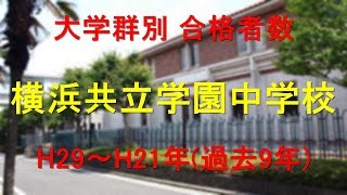 横浜共立学園中学校　大学合格者数　H29～H21年【グラフでわかる】