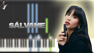 Moderatto, Aitana - Sálvame | Instrumental Piano Tutorial / Partitura / Karaoke / MIDI