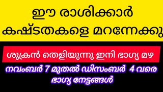 ശുക്രൻ തെളിഞ്ഞു കഷ്ടതകളെ ഇനി മറന്നേക്കു #astrology #longvideo #kerala