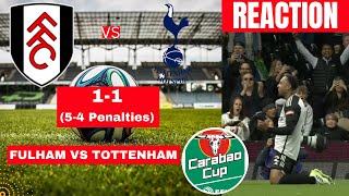 Fulham vs Tottenham 1-1 (5-3 Penalties) Live Stream Carabao Cup EFL Football Match Score Highlights