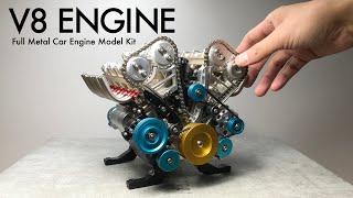 Building a V8 Engine Model Kit -  Metal Car Engine Model Kit