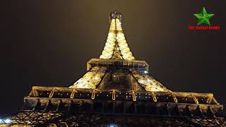 Eiffel Tower Paris: At Night - City Tour of Paris France || 4K ULTRA HD