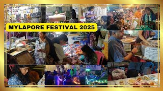 Mylapore festival 2025 - temple bazaar and food stalls