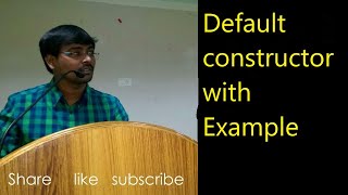 DEFAULT CONSTRUCTOR WITH EXAMPLES || C++ PROGRAMMING--Lecture-18