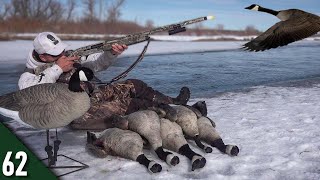 SOLO Goose LIMIT Over an ICE HOLE! | NEVER Done This Before!