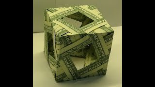 Origami 12 Dollar Bill Modular Cube