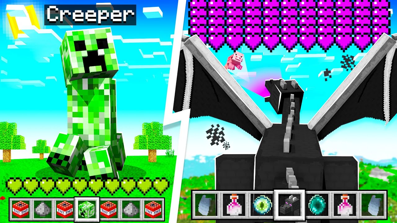 Morphing Into Every Mob In Minecraft Youtube