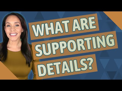 What is a synonym of supporting details?