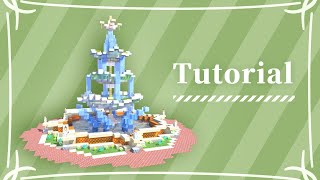 Minecraft | How To Build a Cute Fantasy Quartz Fountain | Tutorial | Garden | Design