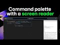 Using GitHub Copilot in the command palette with a screen reader | Tutorial | Accessible coding