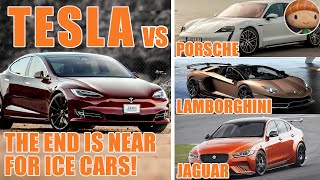 Car Wars! Tesla VS Porsche, Lamborghini, & Jaguar