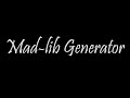 Python - Mad Lib Generator (SpeedCoding : Beginner) | Ketan Patil