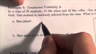 IB Conditional Probability Example 7