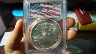 2001 American Silver Eagles Ground Zero- Recovered From The World Trade Center