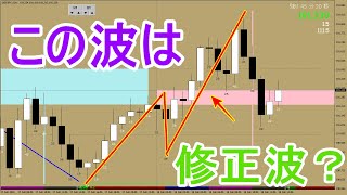 FXチャート｜波引きの基本　修正波の値幅を比較してみましょう