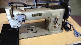 Pfaff 145-H3 Industrial Sewing Machine Demo and Features triple feed w/ reverse