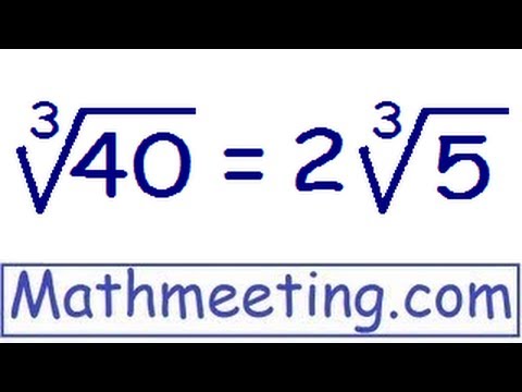 Simplifying Cube Roots - Perfect Cubes And Harder Examples - YouTube