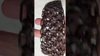 belt brown woven tiger's eye buckle vintageIMG 6635