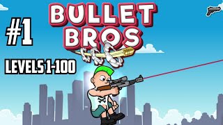 Bullet Bros gameplay LEVELS (1-100) II Bullet Bros Walkthrough II Bullet bros game II Bullet bros