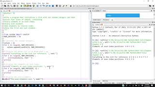 Programming in Python - Chapter 6 Exercises - Fall 2019