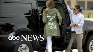 First lady's trip to visit immigrant children overshadowed by tone-deaf jacket choice