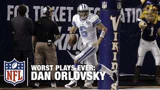 Dan Orlovsky Runs Out of the Back of the Endzone