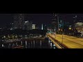 merlion park cinematic drone shot