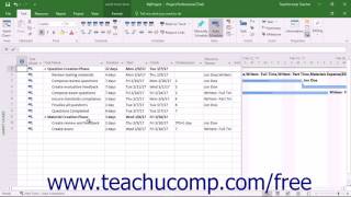 Project 2016 Tutorial Project Management Terms and Concepts Microsoft Training