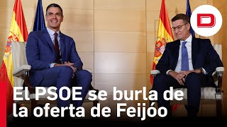 El PSOE se burla de la oferta de Feijóo: «De derogar el sanchismo a rogar al sanchismo»