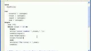 Delphi while loops