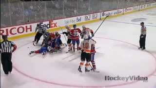 Tomas Plekanec goes crazy on the faceoff vs Danny Briere . Apr 15, 2013