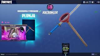 Ninja REACTS TO GETTING HIS OWN FORTNITE PICKAXE