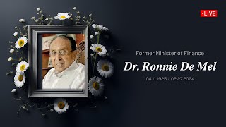 Last respect to Former Minister Ronnie De Mel | ITN News Live 🔴